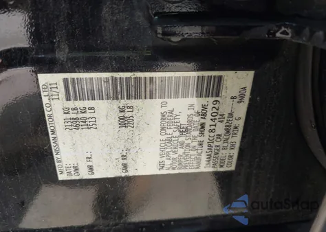 2012 Nissan Maxima 3.5 S z USA, uszkodzony, nr VIN 1N4AA5AP1CC814029